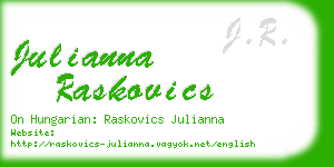 julianna raskovics business card